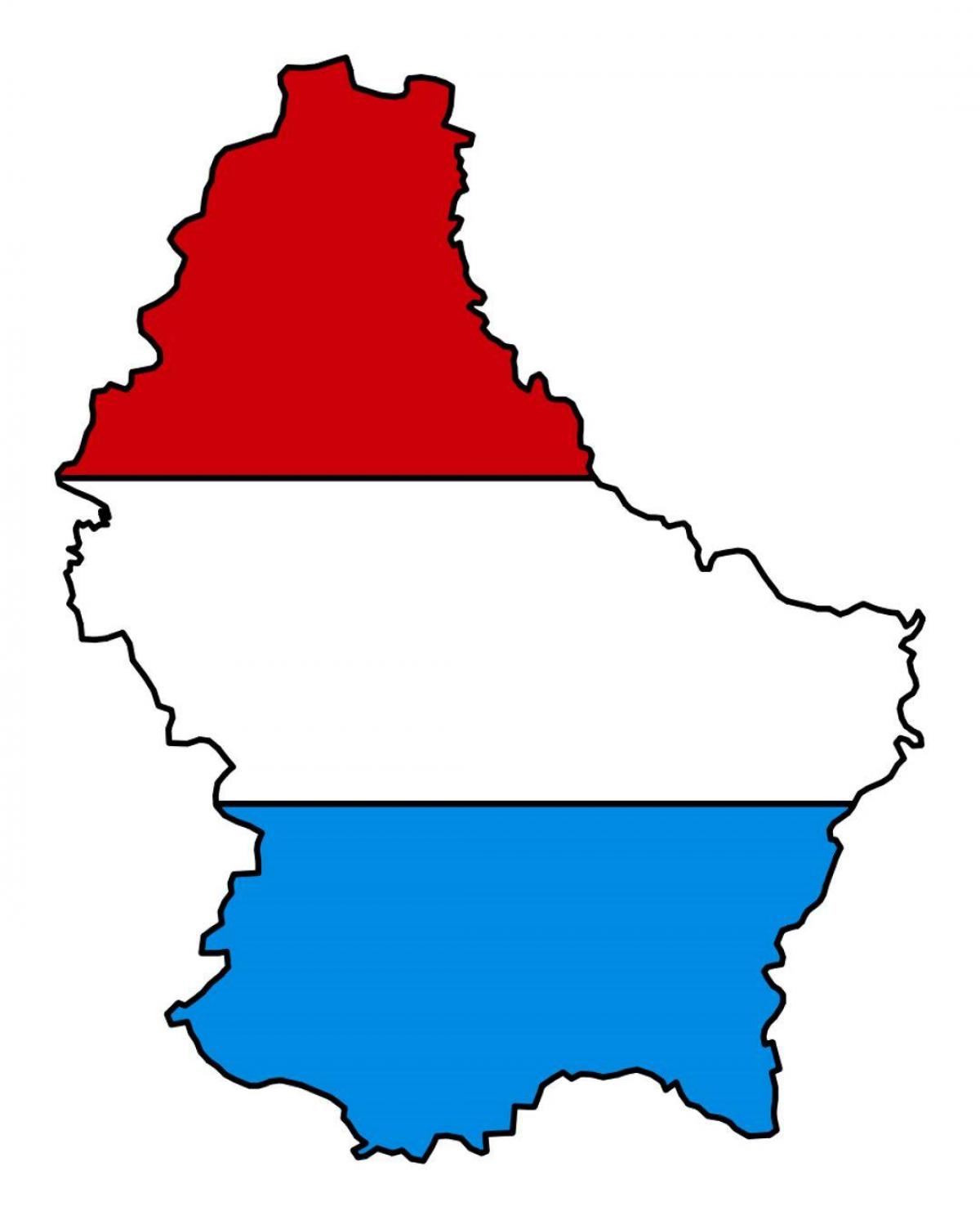 քարտեզ Լյուքսեմբուրգի դրոշը 